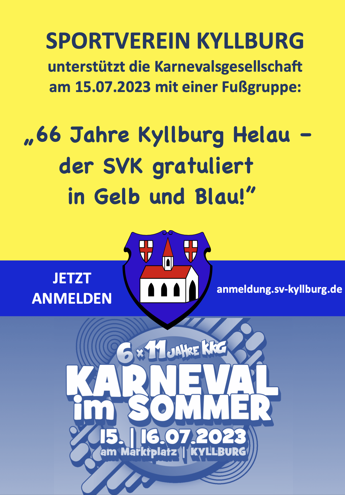 SVK nimmt am Sommer-Karneval in Kyllburg teil – sei auch du dabei!